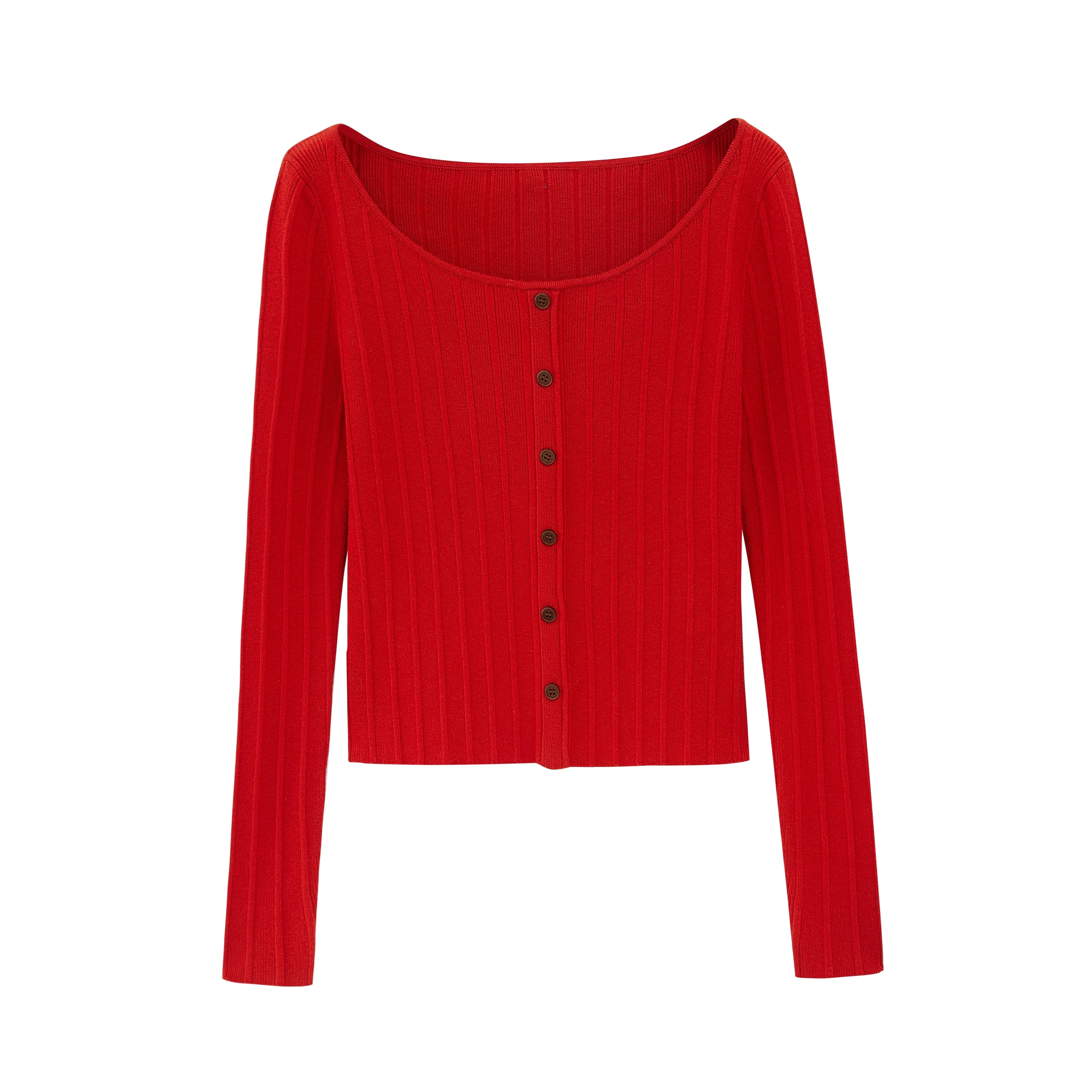 Knitted Ribbed Cardigan - Image 15