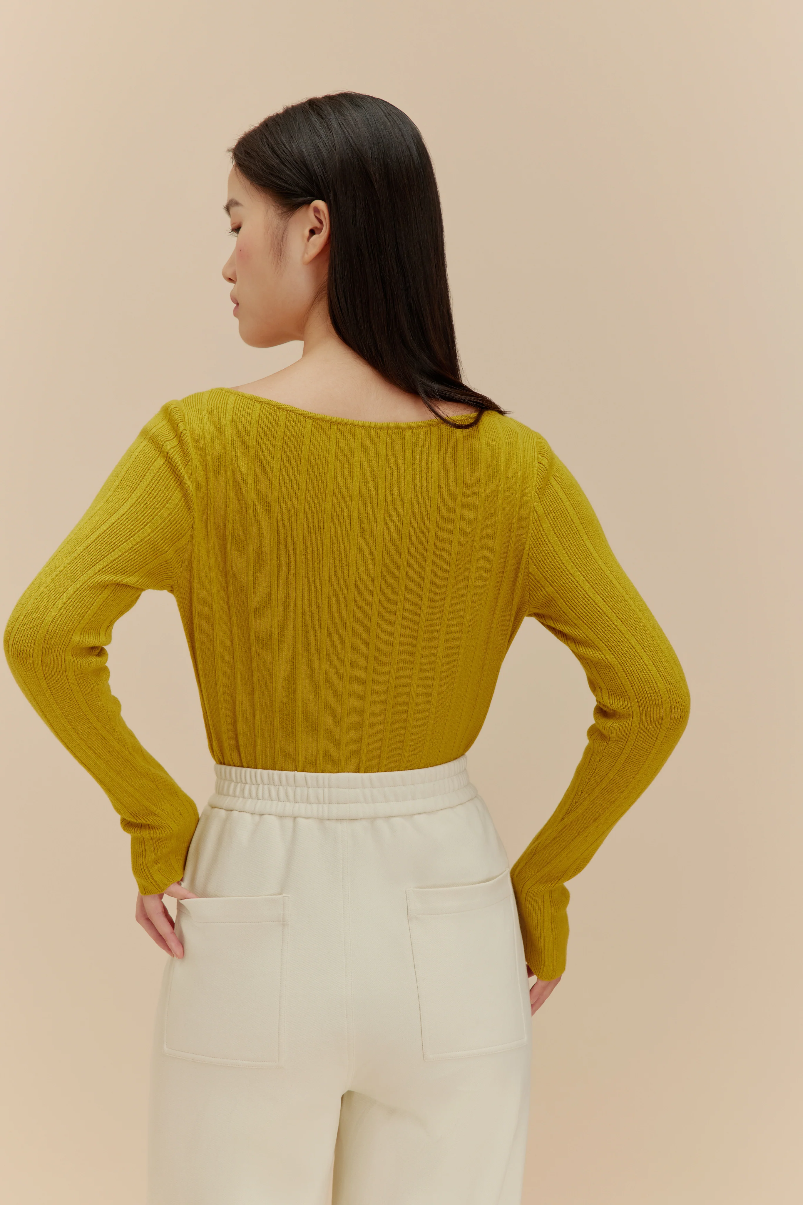 Knitted Ribbed Cardigan - Image 5