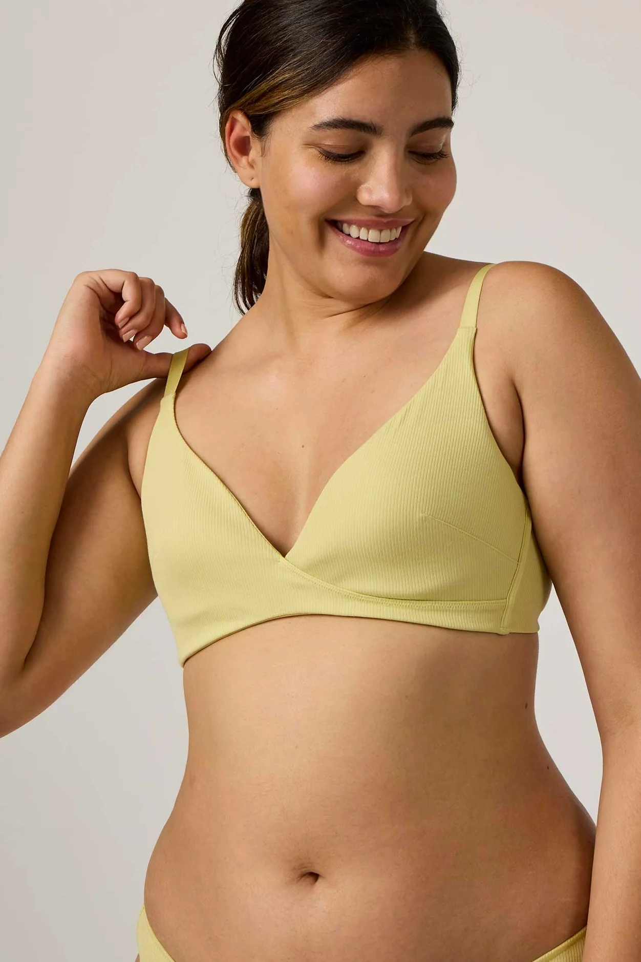 Pure Comfort Ribbed Plunge Bra - Image 6